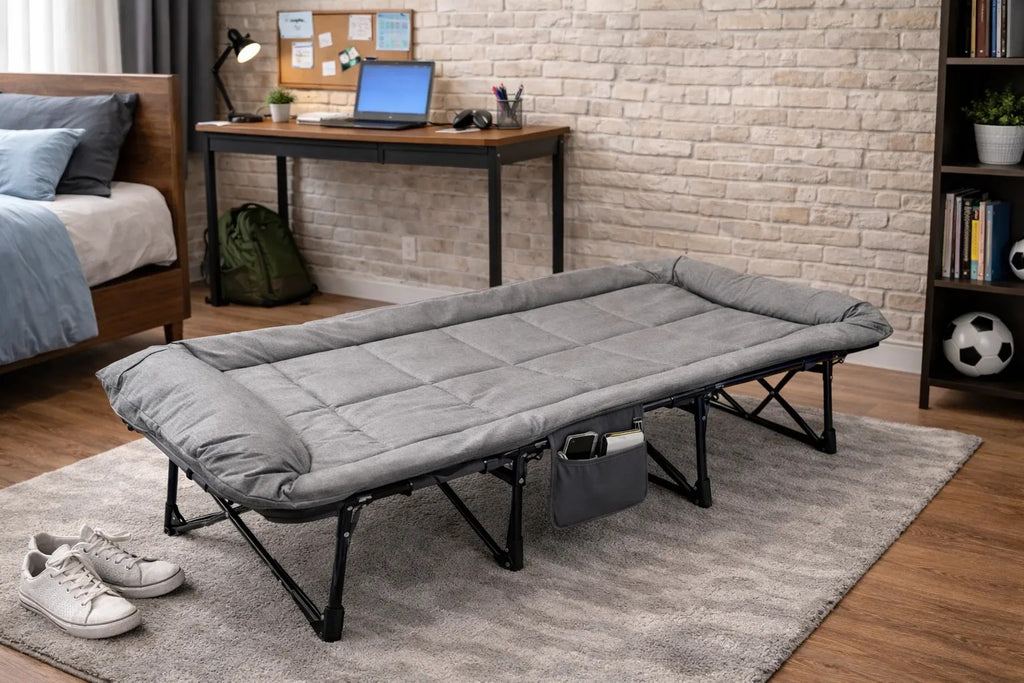 Kunert Folding camp bed Delta with pillow – black - photo 3