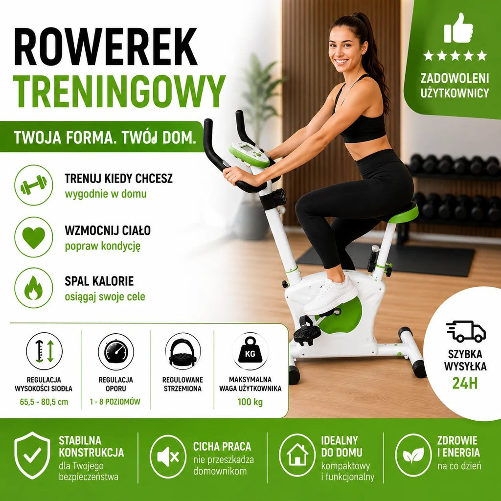 Kunert Foldable magnetic exercise bike AXON – white - photo 2