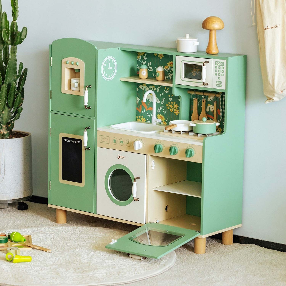 Classic World Large Wooden Play Kitchen with Accessories - photo 7