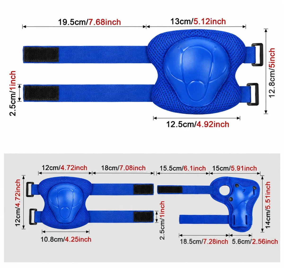 Kunert Kids protective gear set Niko 1, 6-piece: knee, elbow and wrist guards – blue - photo 8