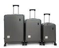 Kunert Hard-shell suitcase set Tabi, 3 pieces, 360° wheels, combination lock – graphite
