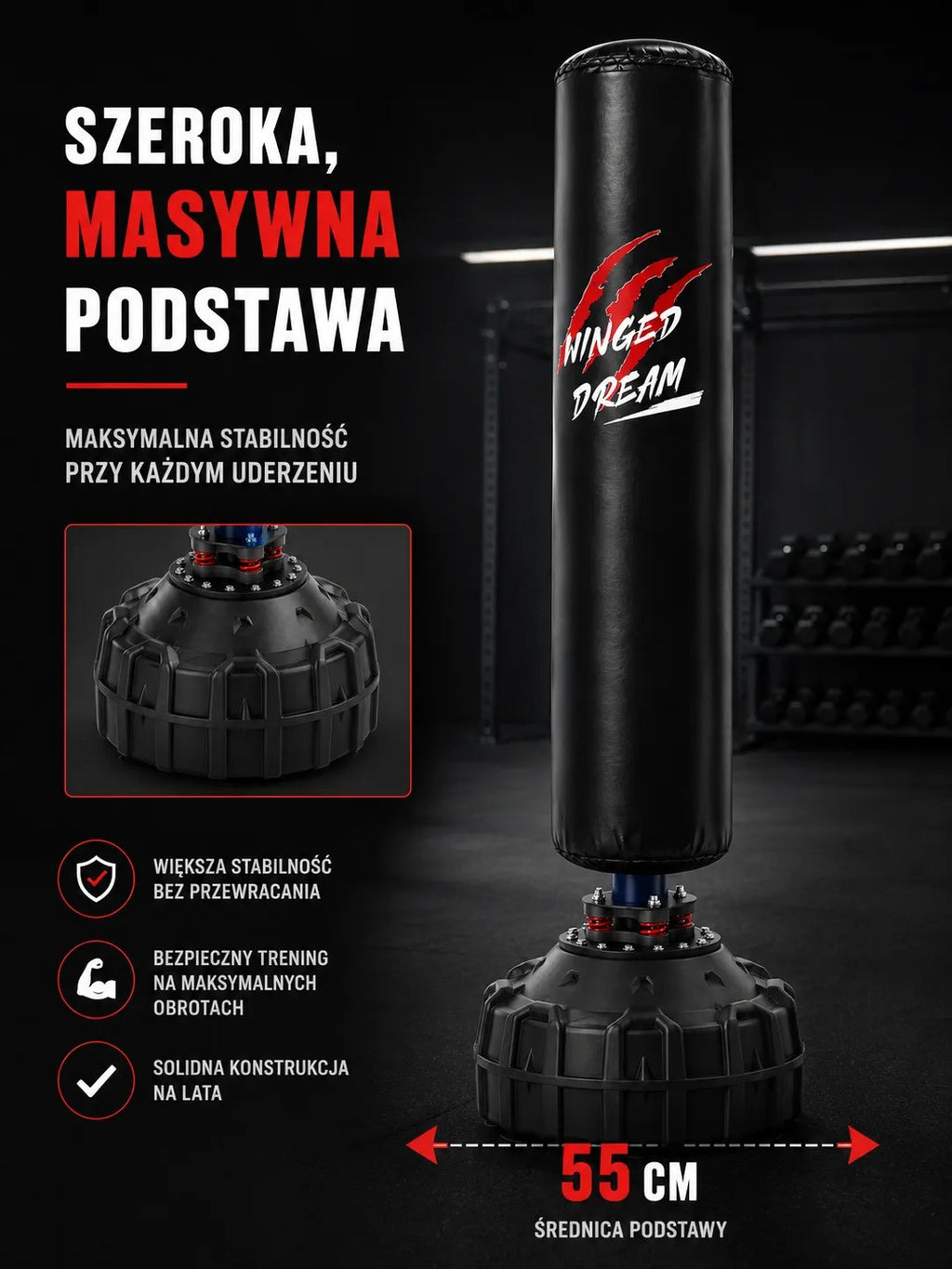 Kunert Free-standing punching bag HULK 180 cm anti-shock - photo 3