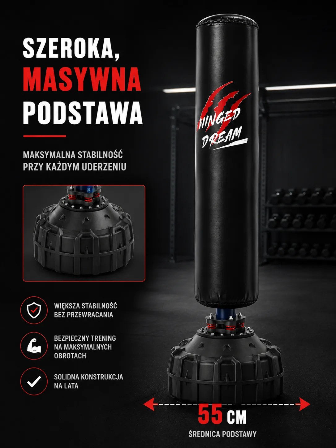 Kunert Free-standing punching bag HULK 180 cm anti-shock - photo 3