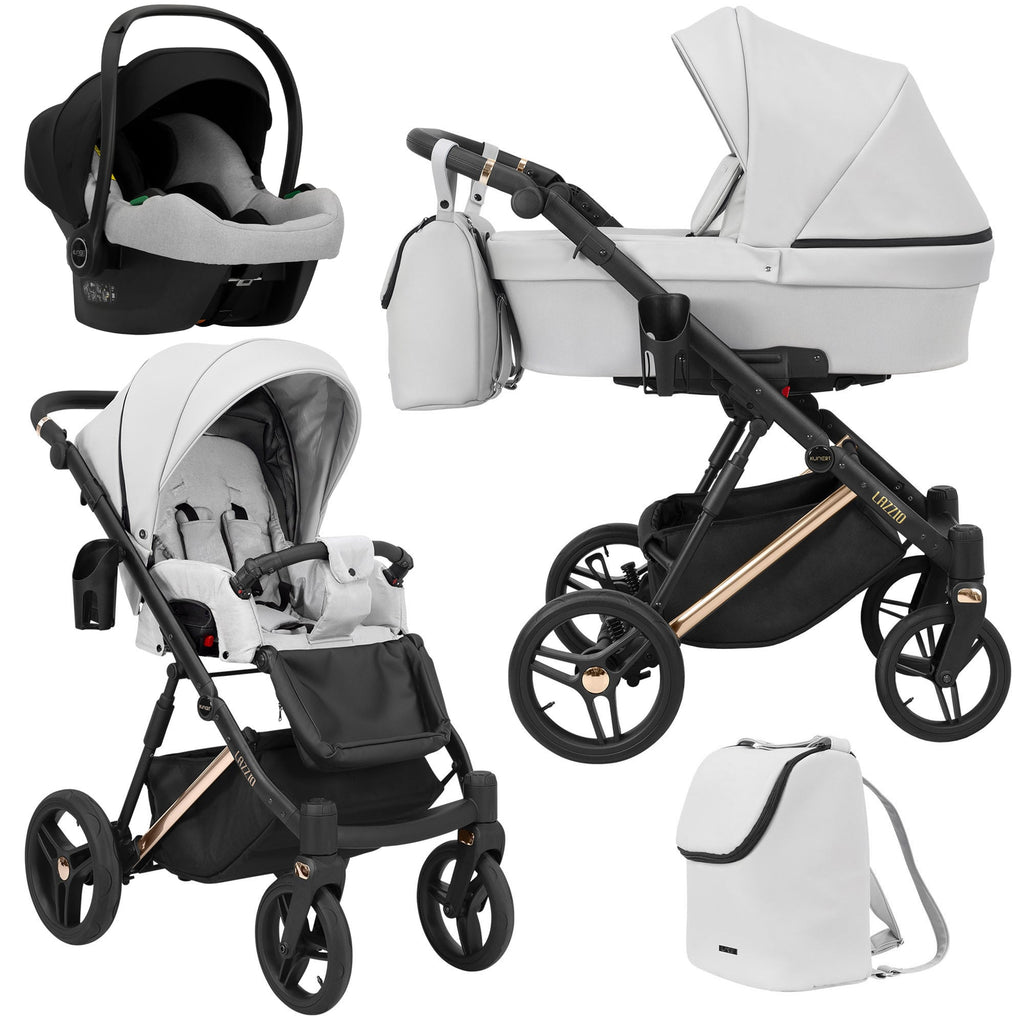Kunert Lazzio Premium 3-in-1 Stroller – Ash Grey Eco – image 1