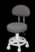 Kunert Beauty stool Bella with backrest, swivel – grey