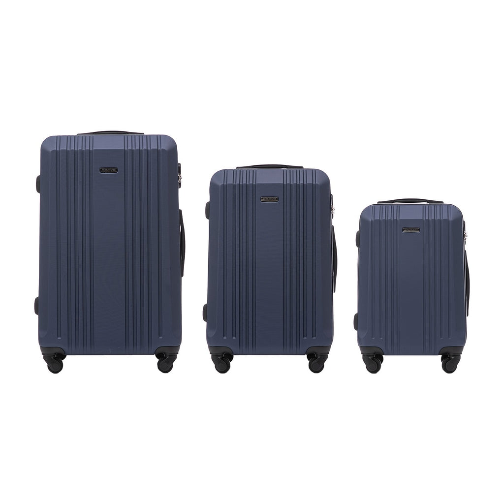 Wings Kestrel 3-Piece Hard Shell Suitcase Set – Dark Blue