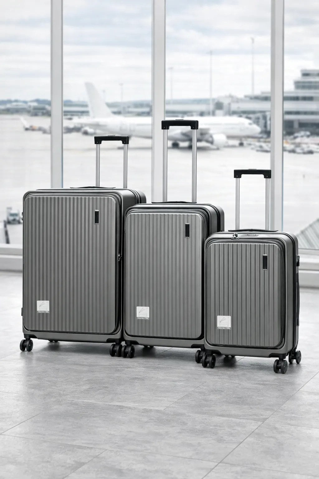 Kunert Hard-shell suitcase set Tabi, 3 pieces, 360° wheels, combination lock – graphite - photo 3