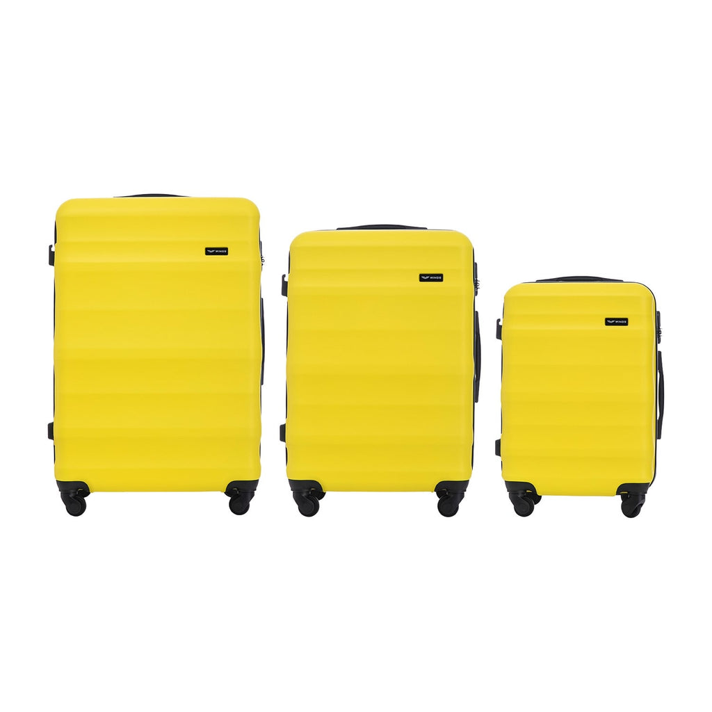 Wings Vulture 3-Piece Hard Shell Suitcase Set – Yellow