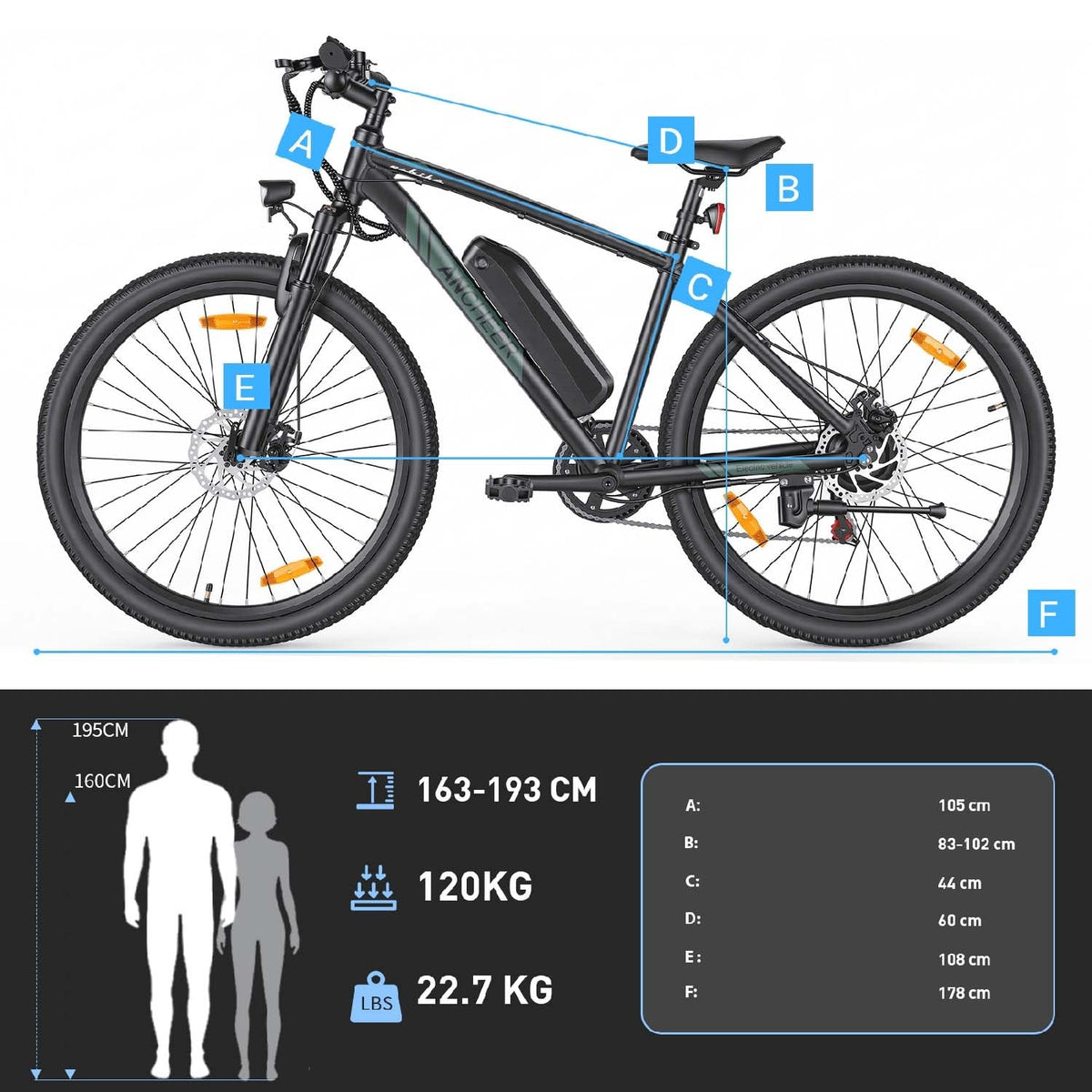 Ancheer Electric Mountain Bike 27.5" – Black / Green - photo 10