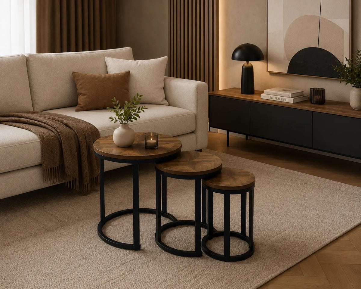 Kunert Coffee table set Terino, 2 nesting tables, oak look - photo 7