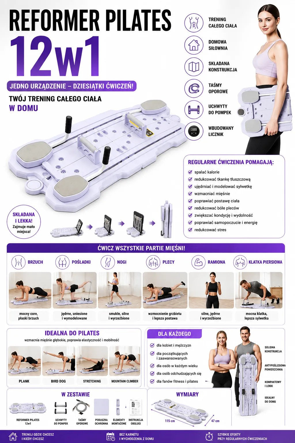 Kunert Foldable 12-in-1 training board GIRO with counter – purple - photo 3