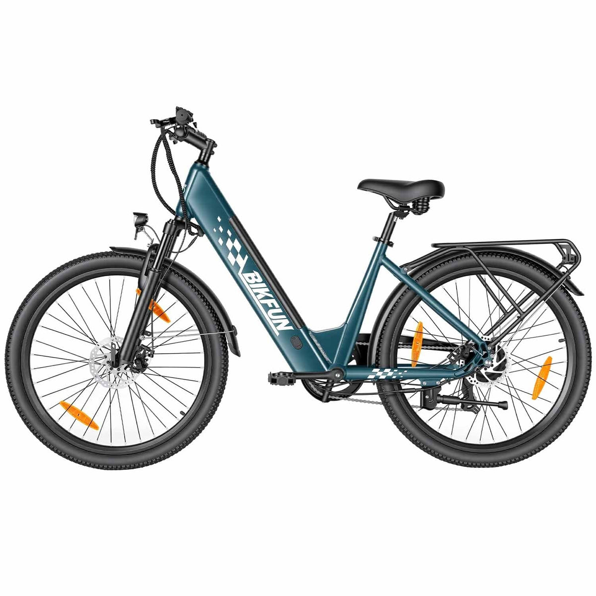 Bikfun AMAK00053 Women's Electric Bike 26" – Dark Green
