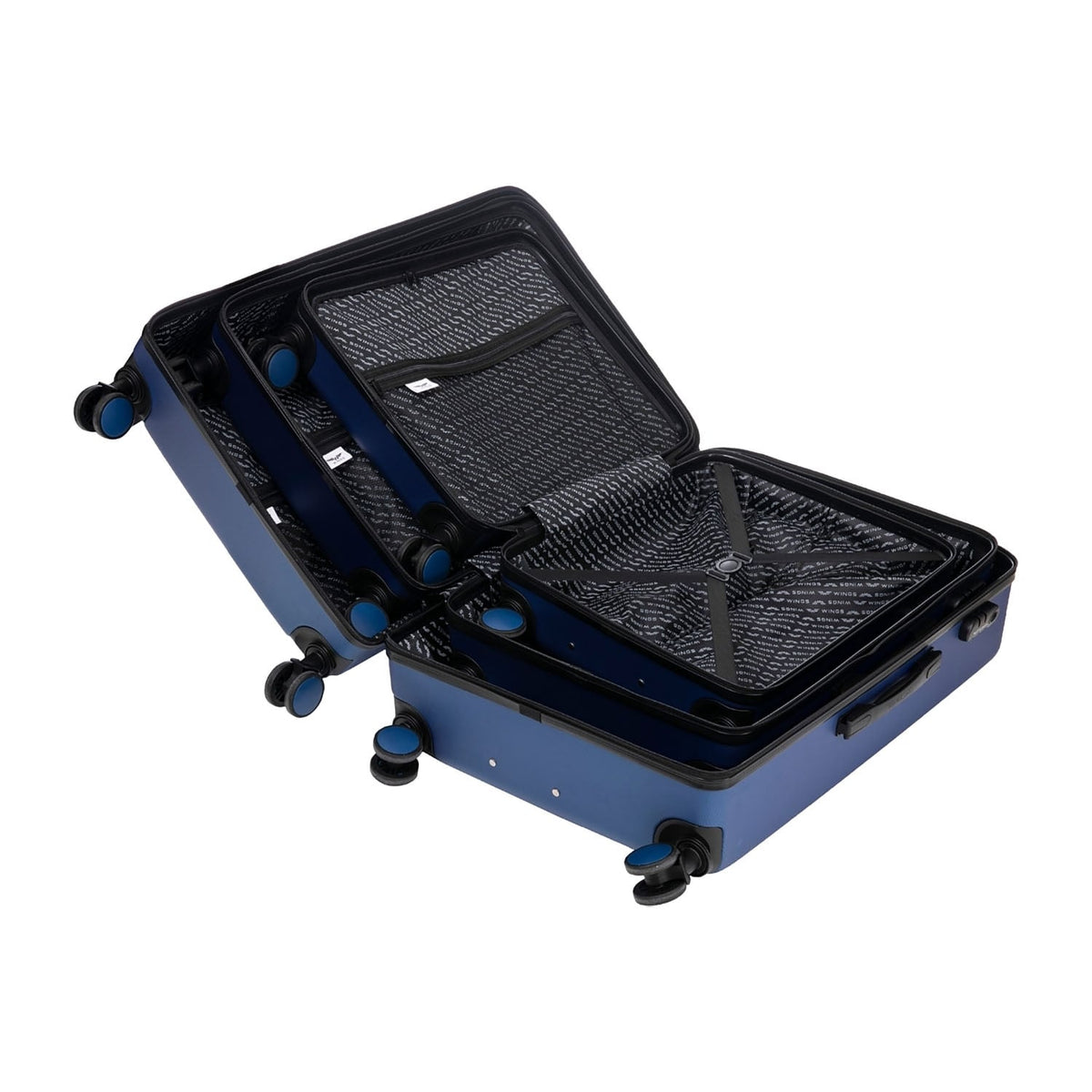Wings Coot 3-Piece Hard Shell Suitcase Set – Blue - photo 4