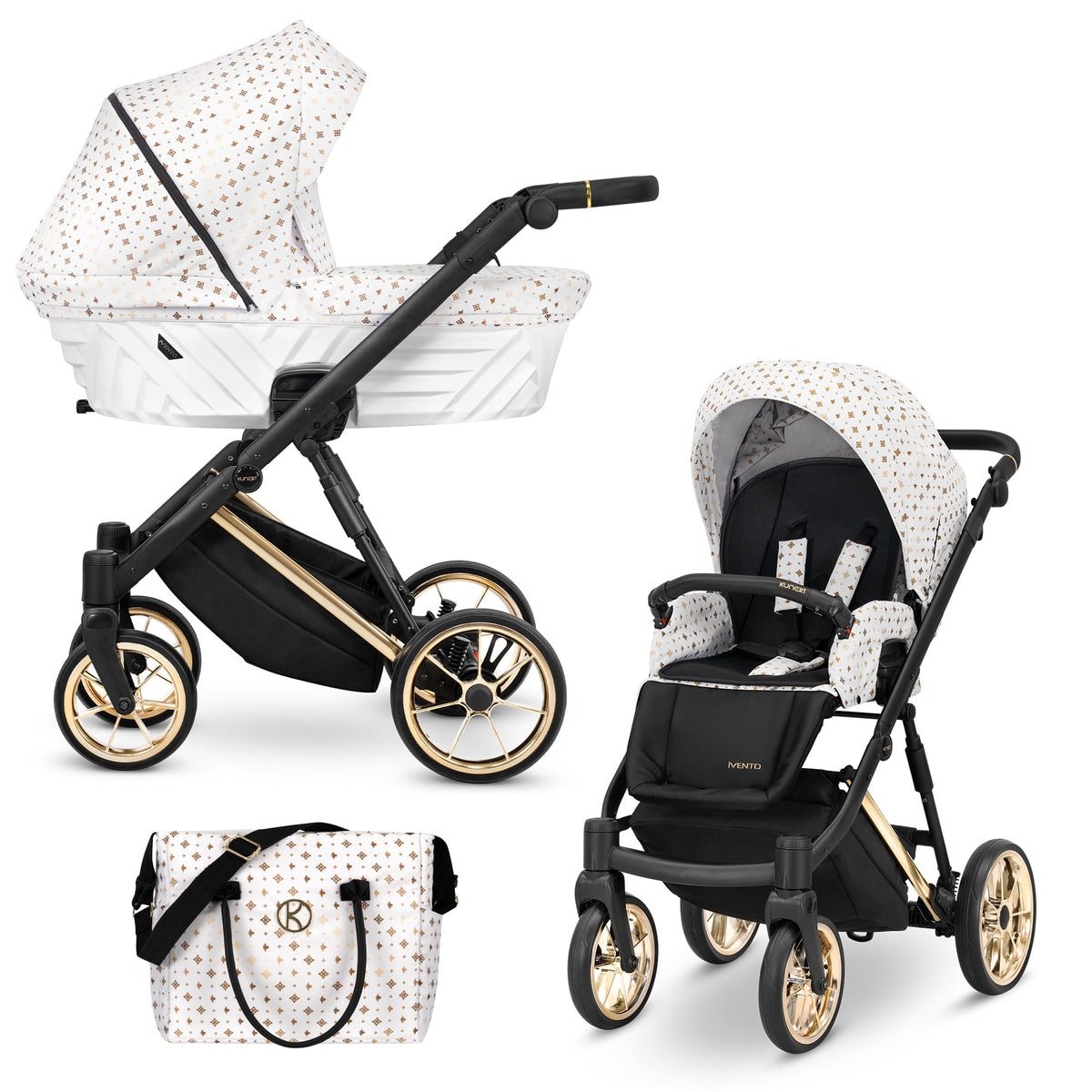 Kunert Ivento Premium 2-in-1 Stroller – White Style – image 1
