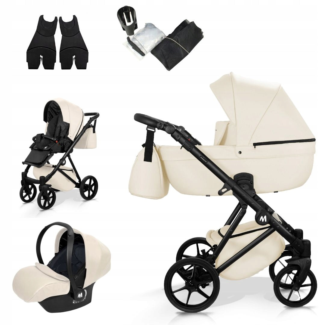 MOMMO Harmony 3-in-1 Stroller – Vanilla – image 1