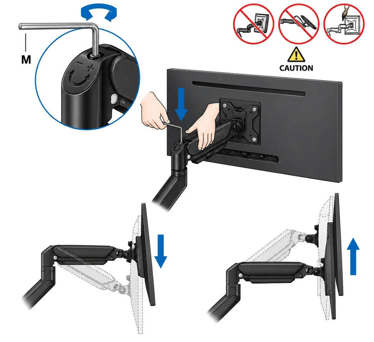 Kunert Dual-monitor desk mount for two 17–32" screens - photo 4