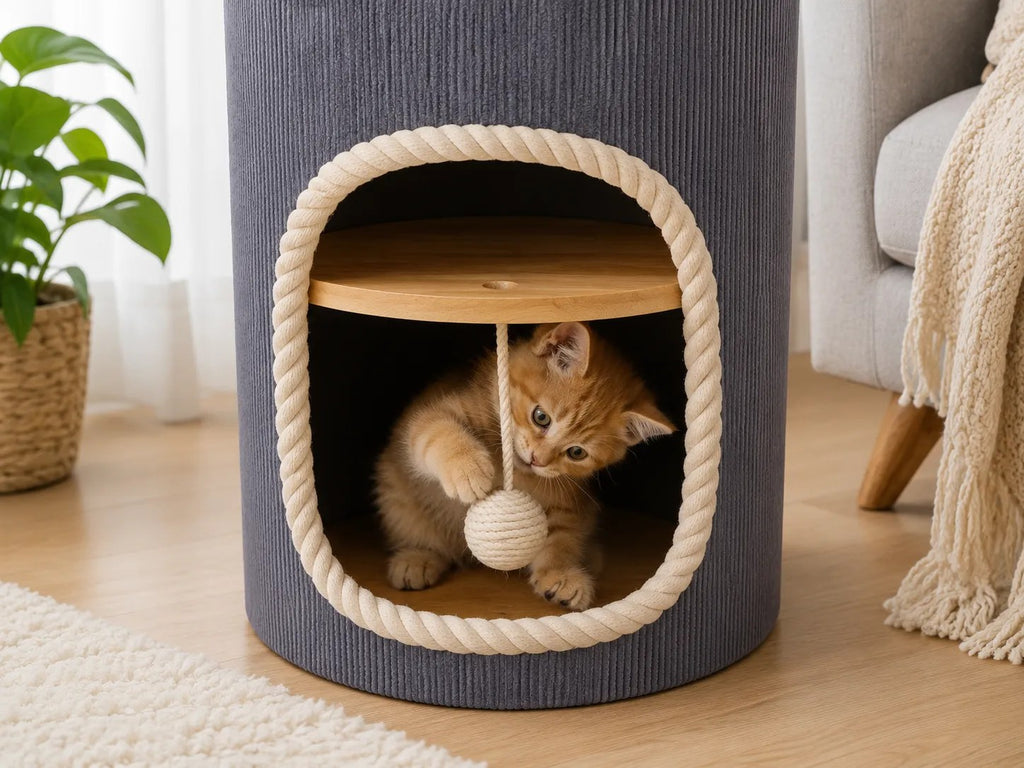 Kunert Cat scratching tower Coco 2-in-1 with bed – grey - photo 10