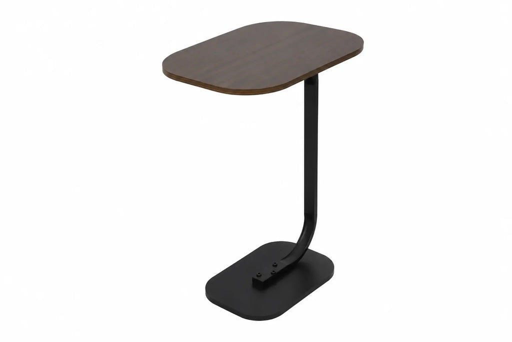 Kunert C-shaped side table Vero for sofa and laptop – brown