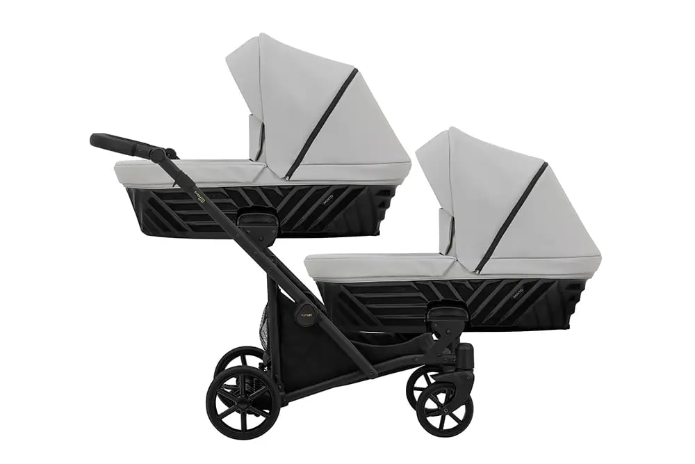 Kunert Ivento Duo 2-in-1 Twin Stroller – Dove Grey – image 1