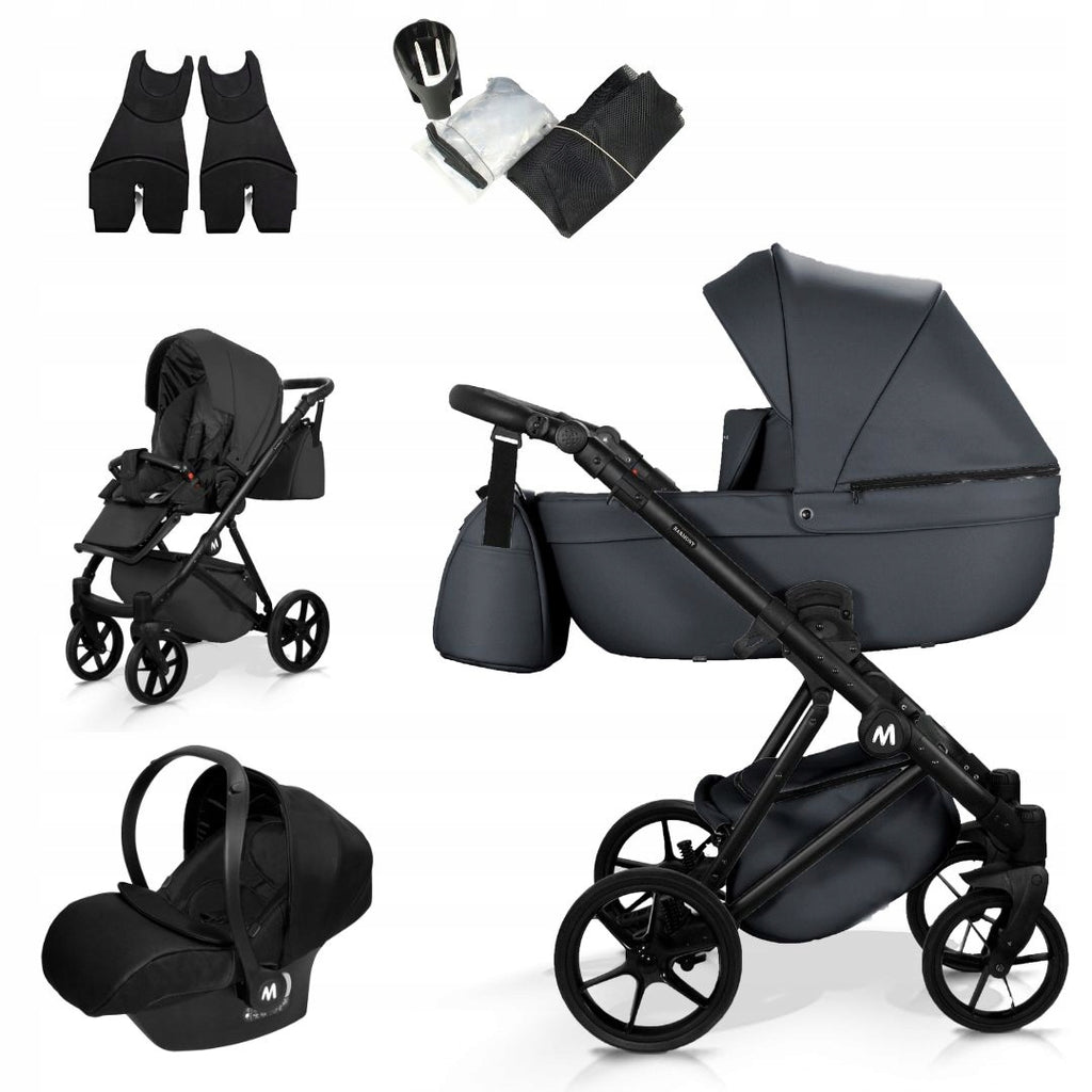MOMMO Harmony 3-in-1 Stroller – Black – image 1