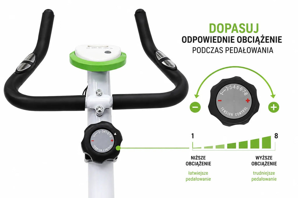 Kunert Foldable magnetic exercise bike AXON – white - photo 5