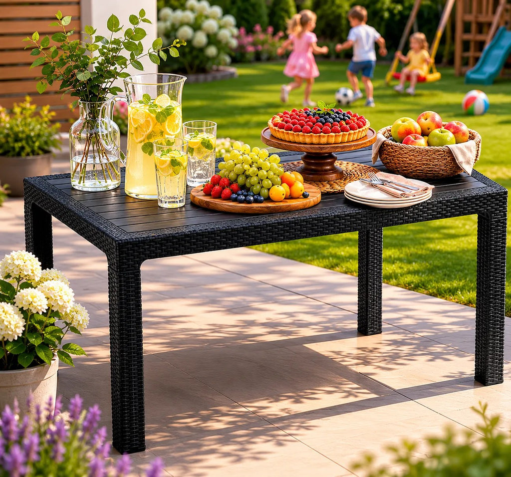 Kunert Garden table Adler 140x80 cm, rattan look – graphite - photo 8