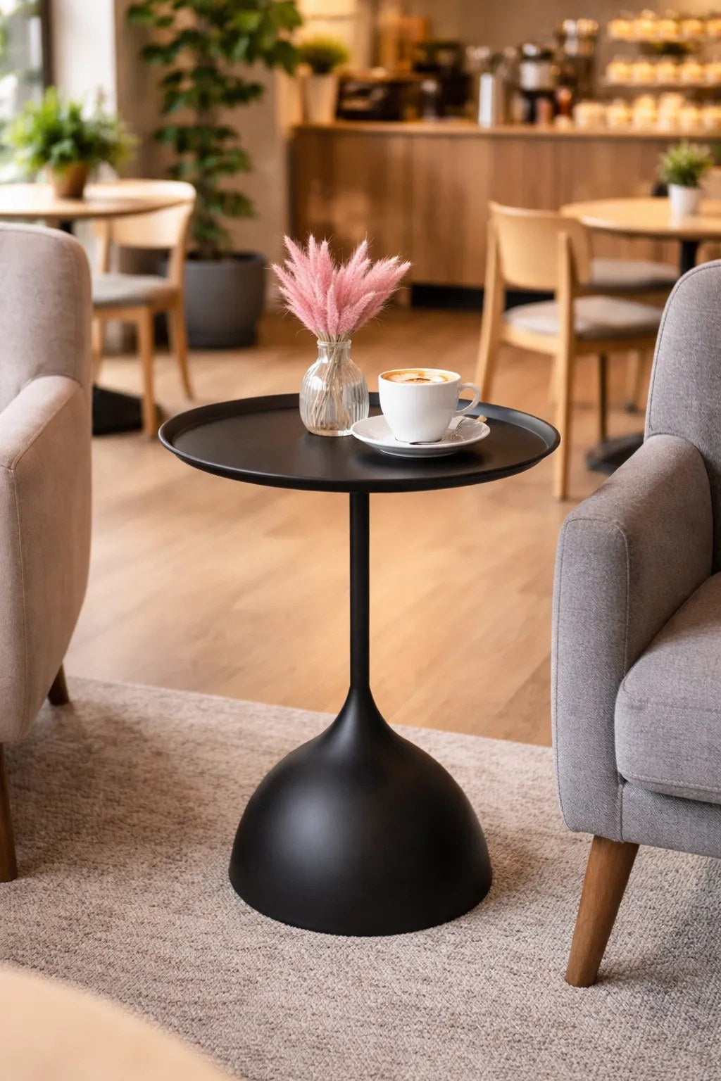 Kunert Round side table Vito, black metal - photo 2