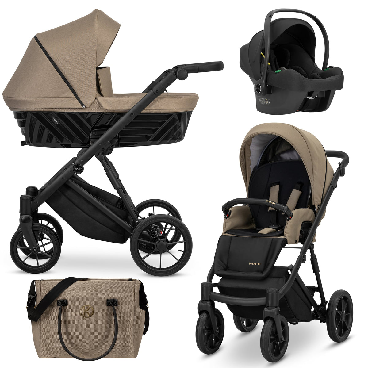 Kunert Ivento 3-in-1 Stroller – Caramel Macchiato – image 1