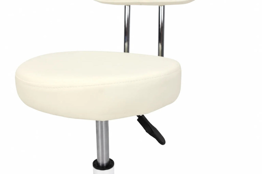 Kunert Beauty stool Bella with backrest, swivel – white - photo 3