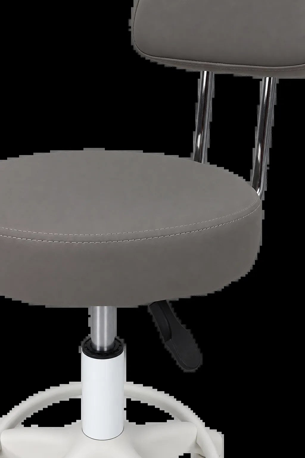 Kunert Beauty stool Bella with backrest, swivel – grey - photo 4