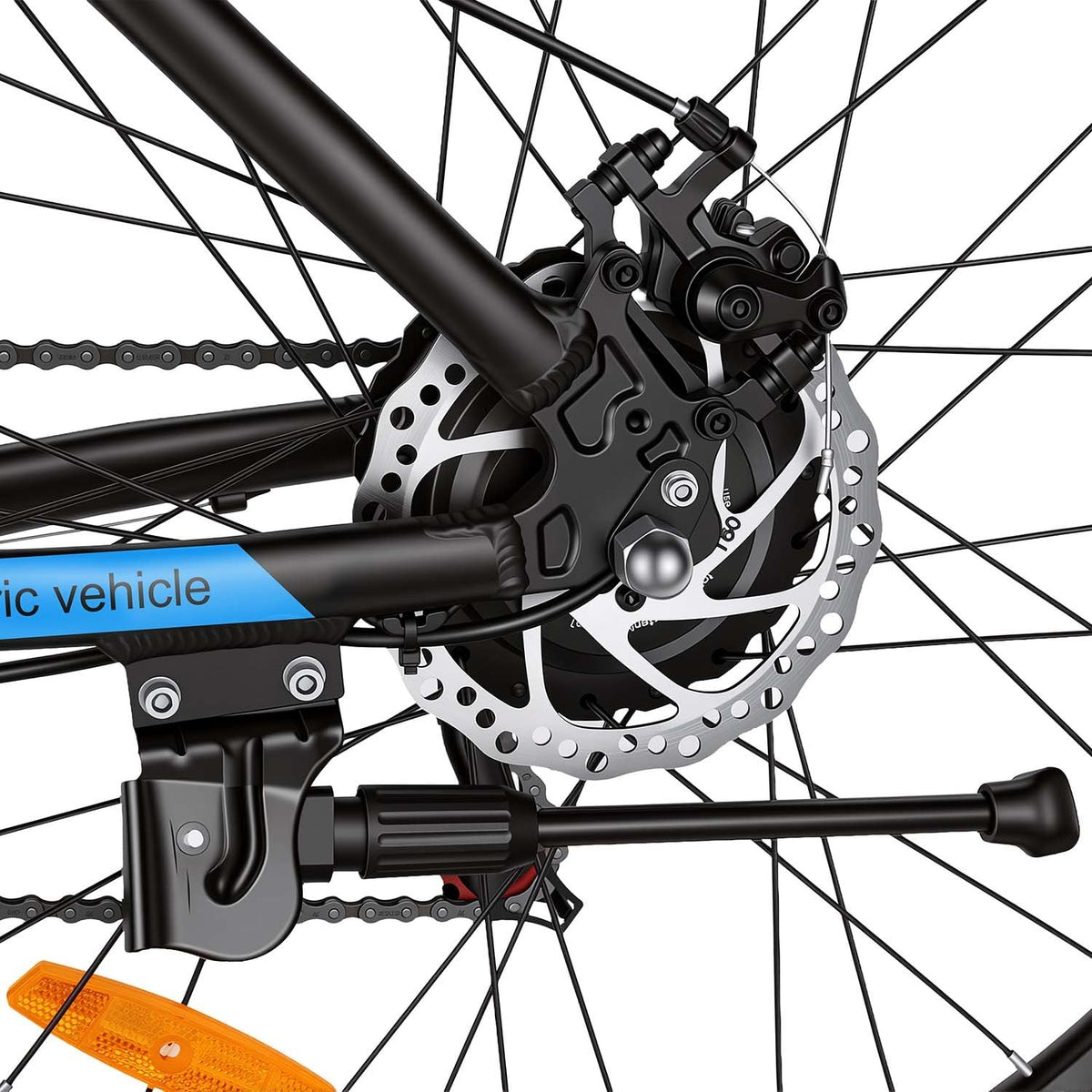 Ancheer Electric Mountain Bike 27.5" – Black / Blue - photo 3