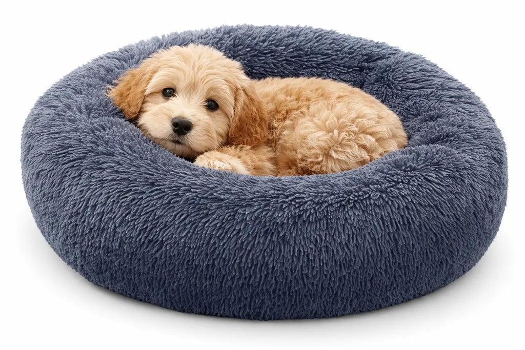 Kunert Round fluffy dog & cat bed MILO 60 cm – graphite - photo 2