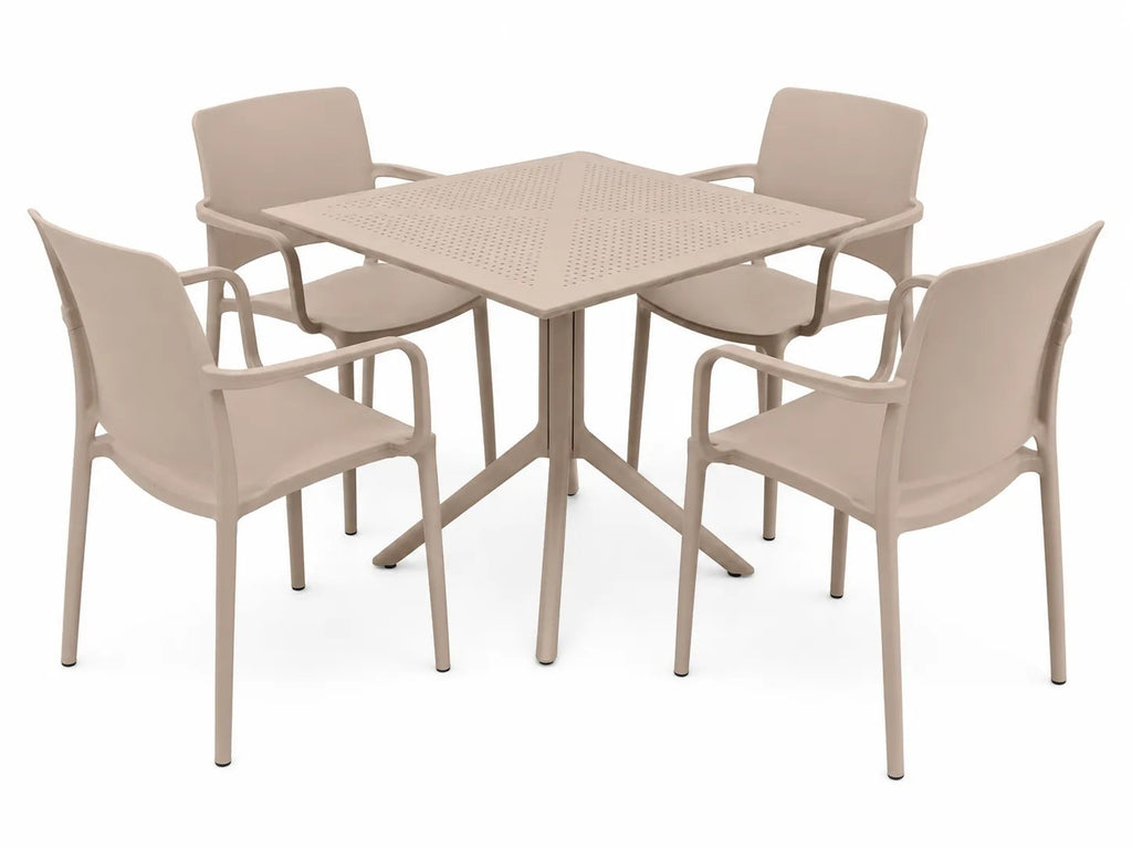 Kunert Garden furniture set MIAMI: table 80x80 + 4 chairs – cappuccino - photo 9