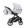 Kunert Lazzio Premium Pram with Carrycot – Silver Frame – Ash Grey Eco