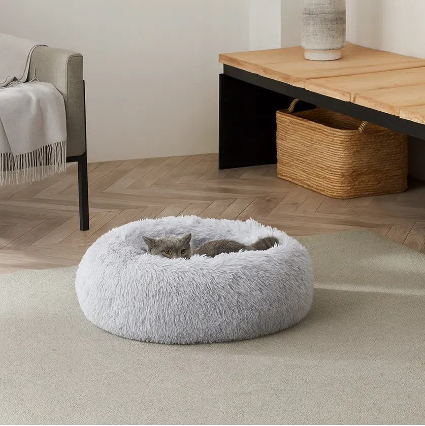 Kunert Round fluffy dog & cat bed MILO 60 cm – grey - photo 4