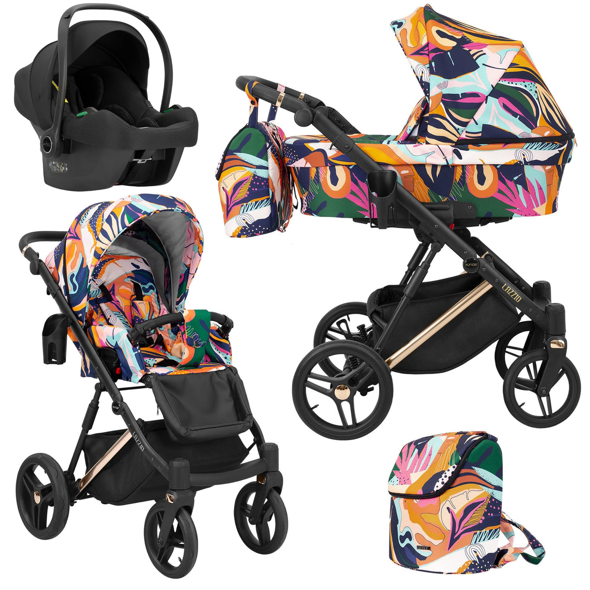 Kunert Lazzio Premium 3-in-1 Stroller – Multicolour – image 1