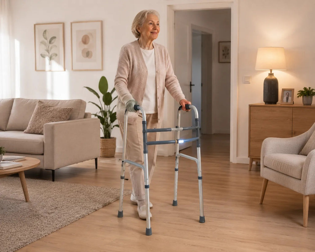 Kunert Walking frame Movere, aluminium, foldable, height-adjustable - photo 3