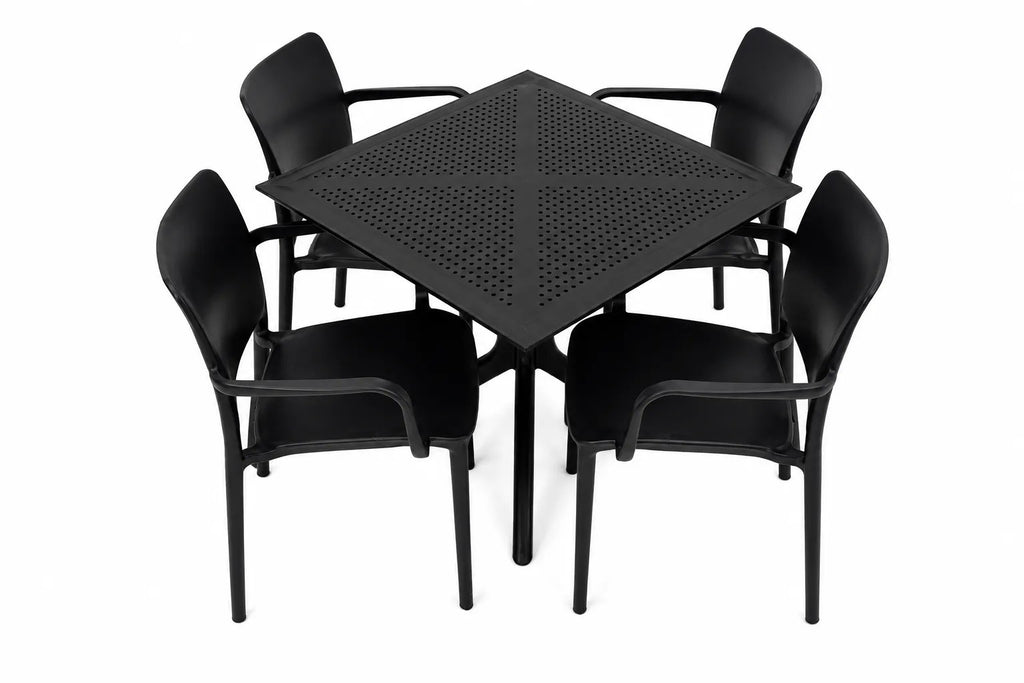Kunert Garden furniture set MIAMI: table 80x80 + 4 chairs – graphite - photo 5