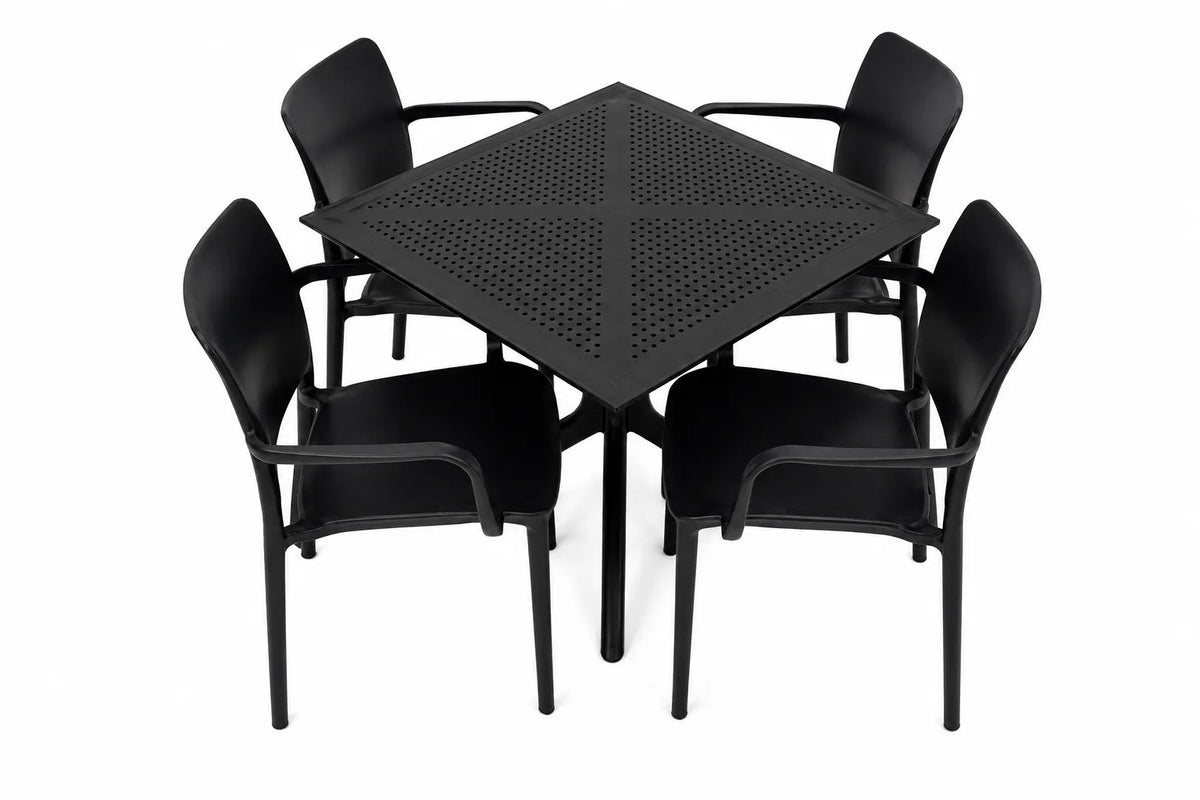 Kunert Garden furniture set MIAMI: table 80x80 + 4 chairs – graphite - photo 5