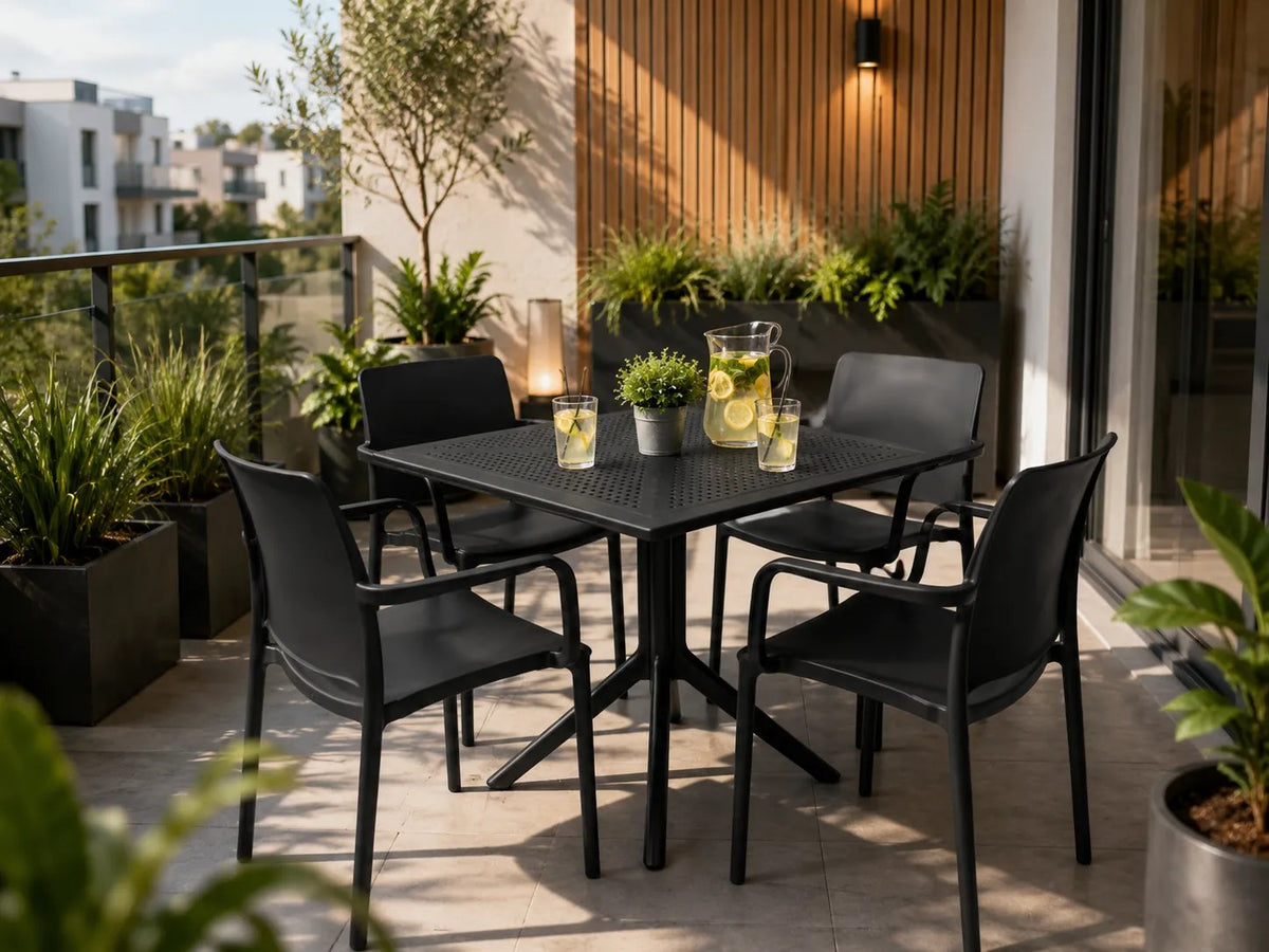 Kunert Garden furniture set MIAMI: table 80x80 + 4 chairs – graphite - photo 8