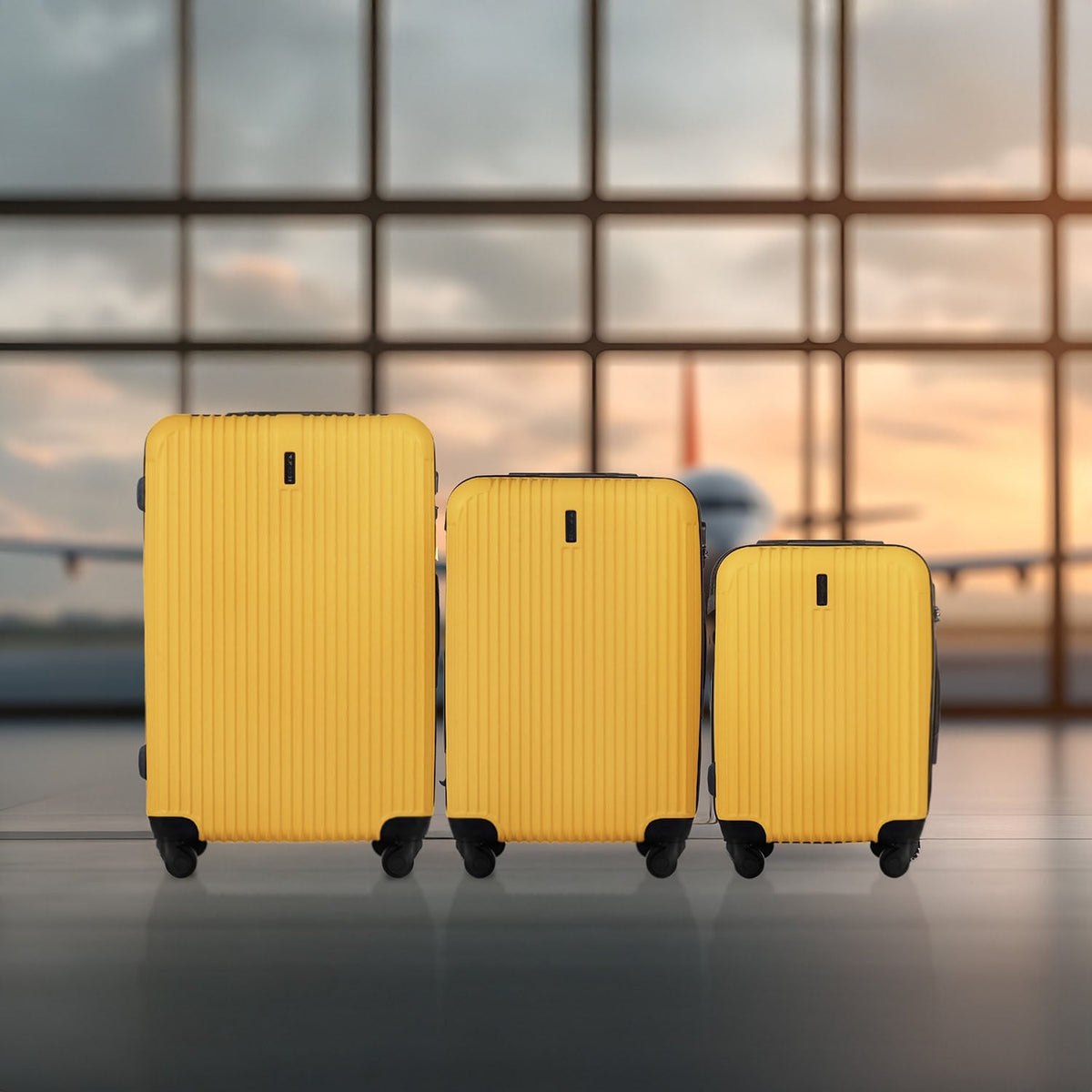 Wings Egret 3-Piece Hard Shell Suitcase Set – Yellow - photo 5