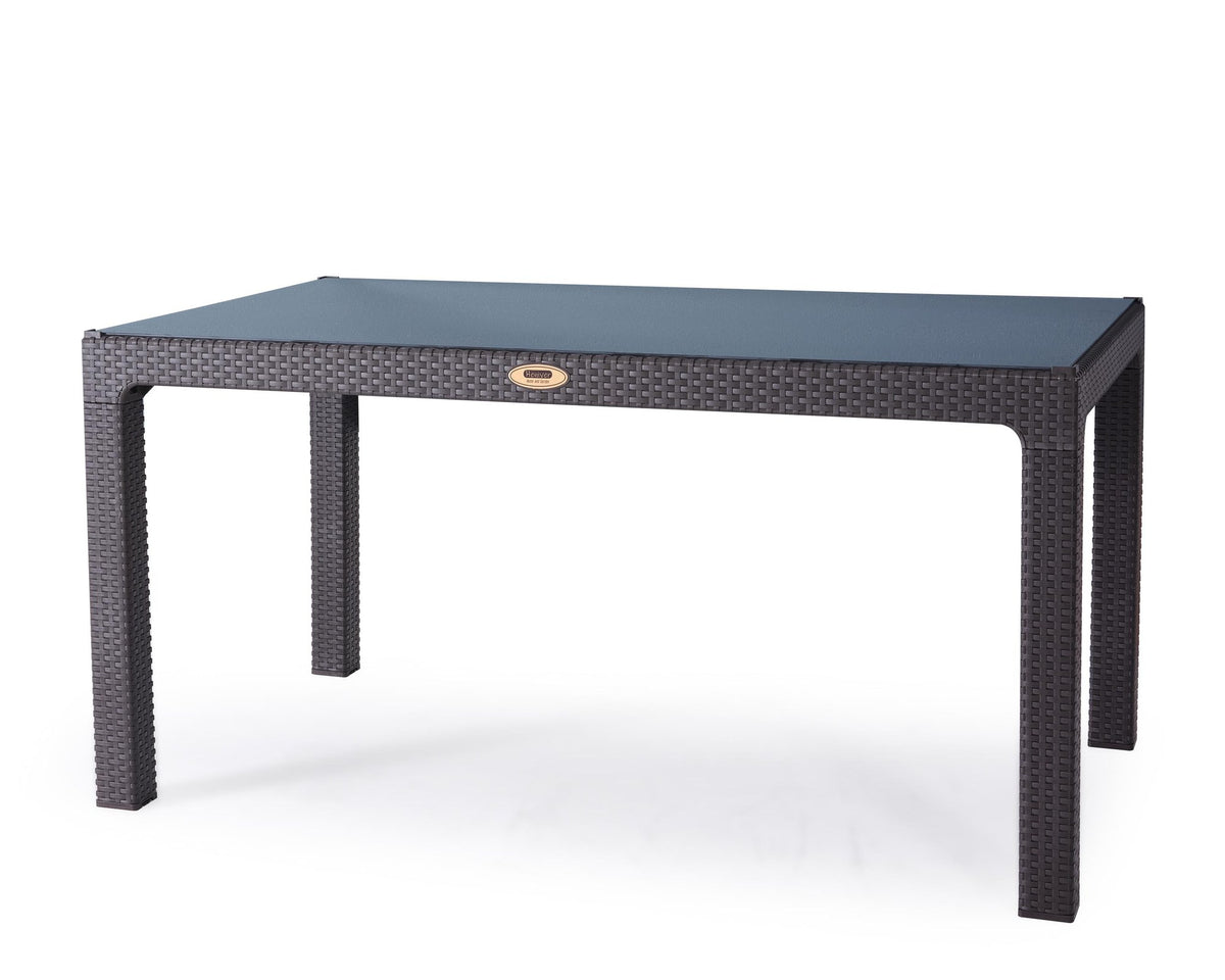 Kunert Garden table Calma, rattan look – graphite