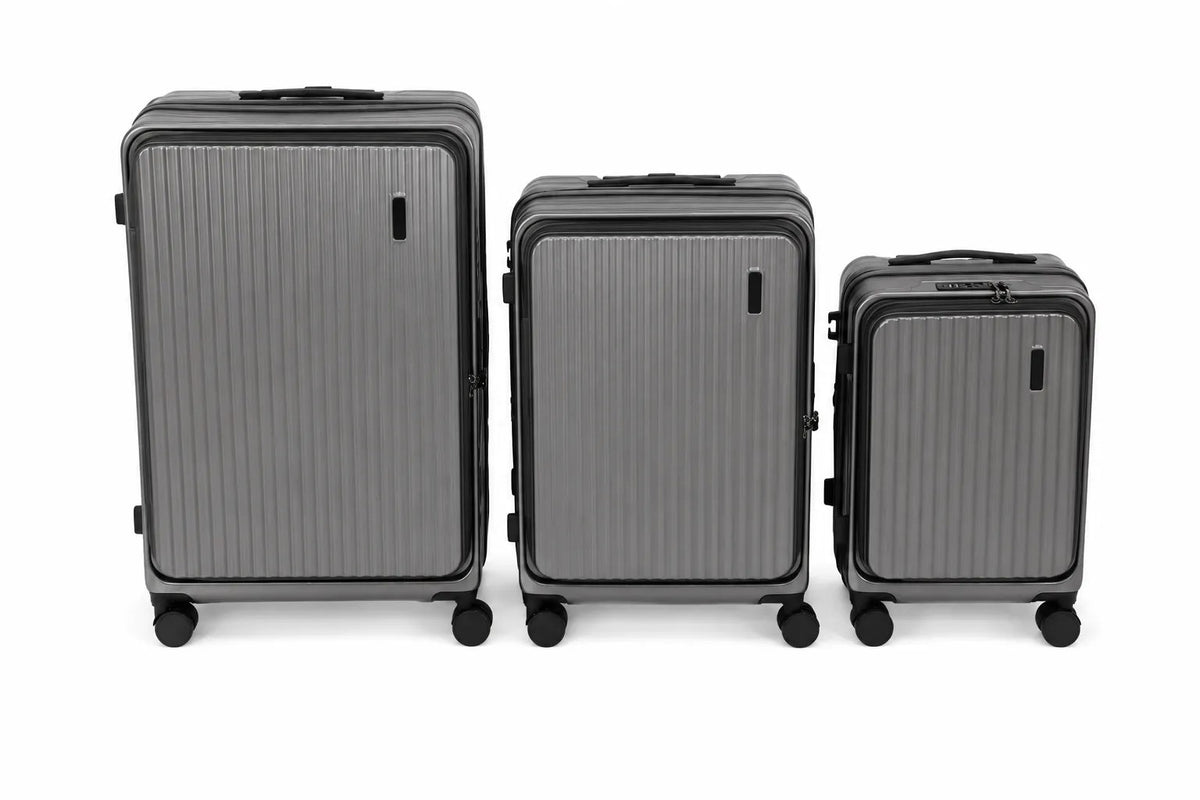 Kunert Hard-shell suitcase set Tabi, 3 pieces, 360° wheels, combination lock – graphite - photo 5