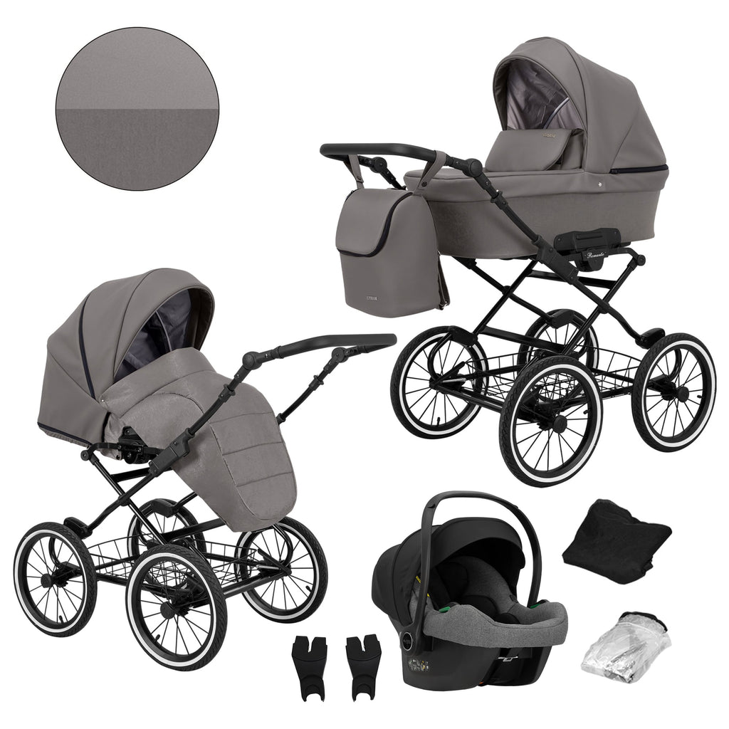 Kunert Romantic 3-in-1 Stroller – Graphite Eco – image 1
