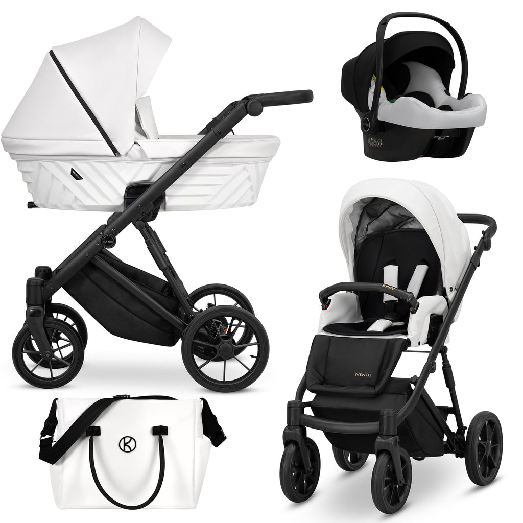 Kunert Ivento 3-in-1 Stroller – White Pearl – image 1