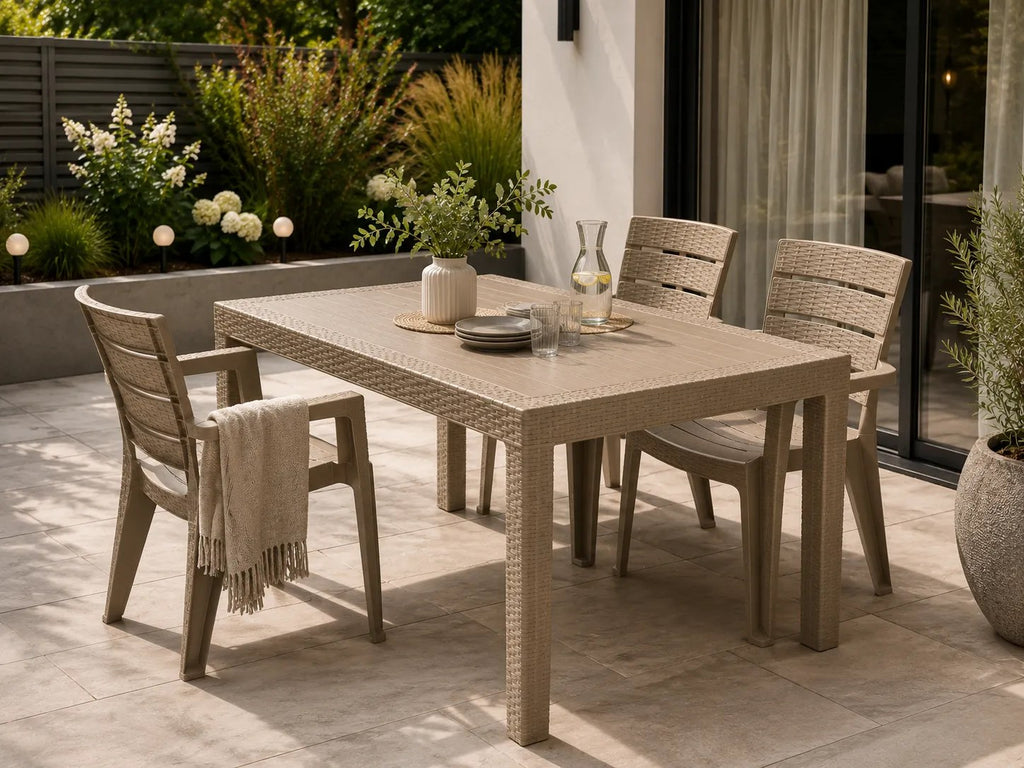 Kunert Garden table Adler 140x80 cm, rattan look – cappuccino - photo 7