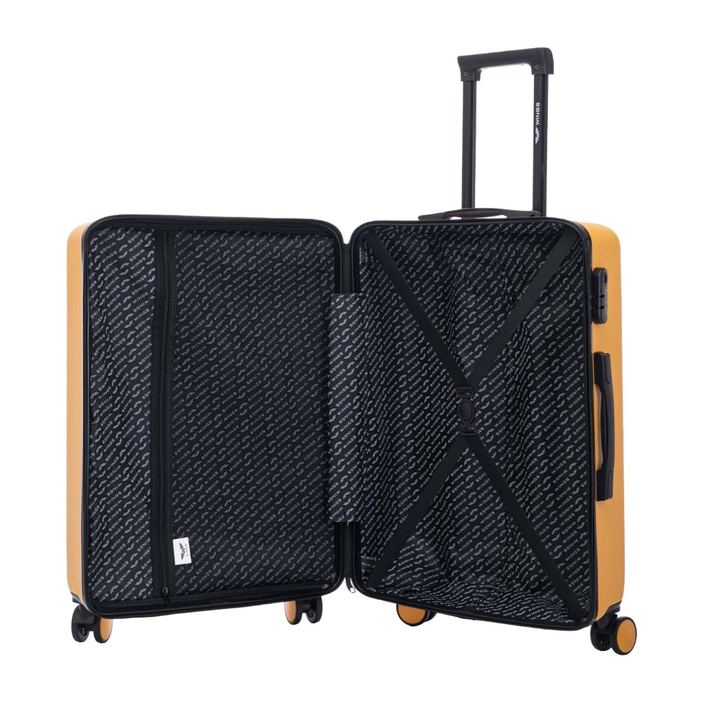 Wings Coot 3-Piece Hard Shell Suitcase Set – Yellow - photo 3