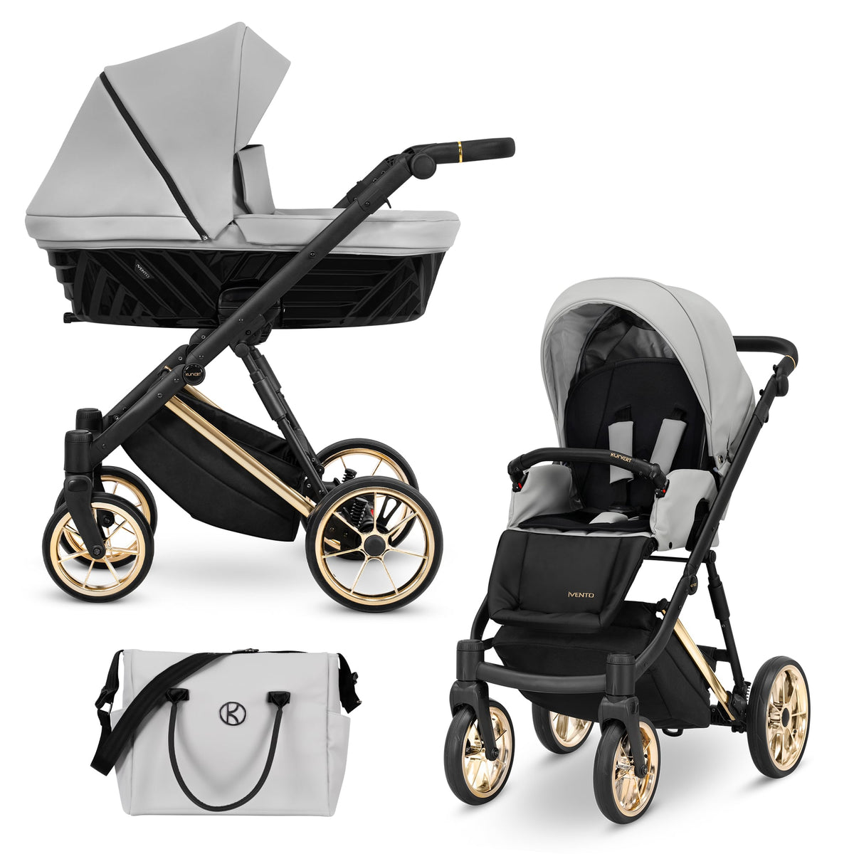 Kunert Ivento Premium 2-in-1 Stroller – Dove Grey – image 1