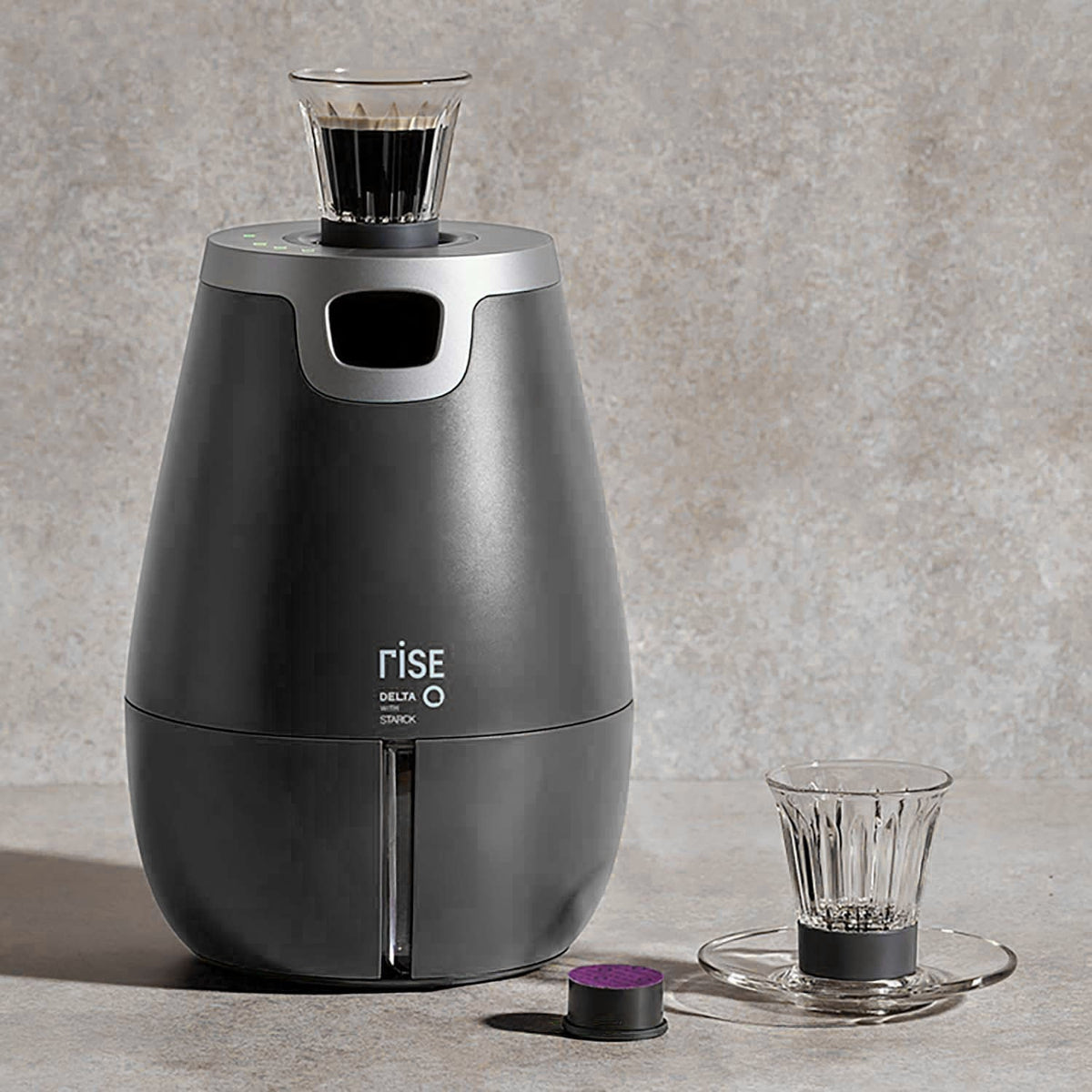 Delta Q Rise Capsule Coffee Machine with 4 Cups and Saucers – Black - photo 7