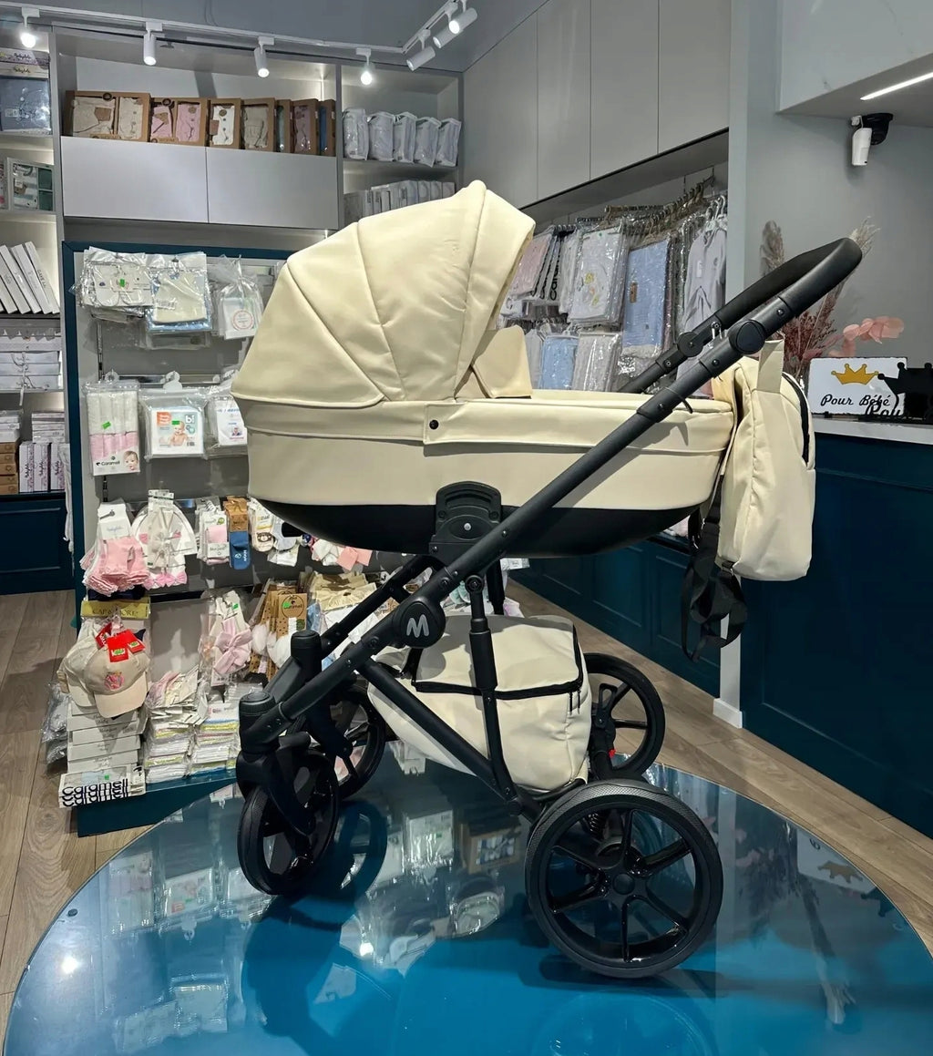 MOMMO Deluxe 3-in-1 Stroller – Beige – image 16